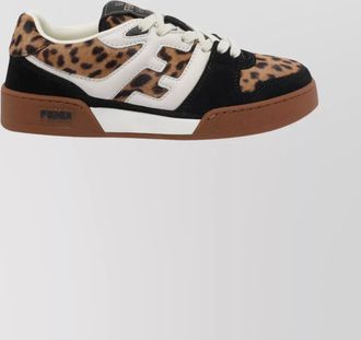 Fendi animal print low top sneakers