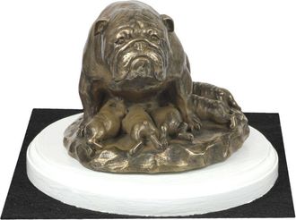 OEM Bulldog Ii - Estatuilla De Perro, Figura Sobre Base Blanca, Trofeo Para Exposici&oacute;n De Perros De Art-dog