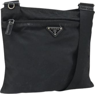 Prada Pre-owned Nylon Cross Body Bag - Dames - Vintage Schoudertas - Zwart - ONE Size - Nylon - Vintage