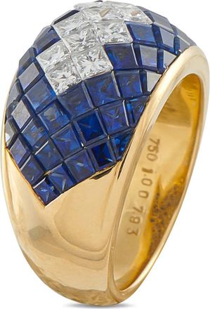 Luxury Bazaar Anello con diamanti e zaffiro - Oro