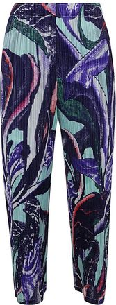 Issey Miyake Broeken, Dames, Paars, M, Polyester, Tardivo Broek