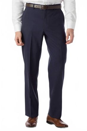 Ballin Super 120S Wool Travel Twill Comfort-Eze Trouser - Dunhill Traditional Fit In New Navy