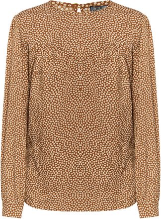 Dreimaster Dreimaster Bloes met lange mouwen Dames Donker kameelbeige