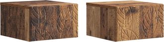 vidaXL Mesa Lateral Montada En La Pared 2 Uds. Madera Envejecida Vidaxl