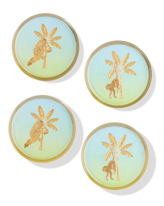 Tiramisu Paradise Perch Gold Foil Coaster Set