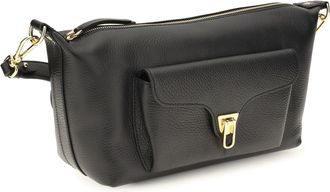 Coccinelle Womens Beat Generation Shoulder Bag Noir Calf Leather Bos Taurus