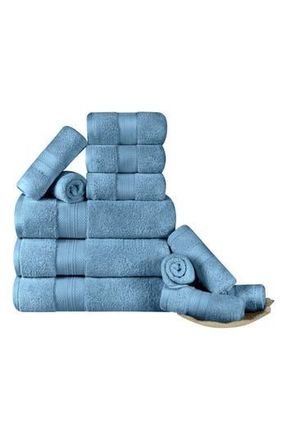 Superior Aria 12-Piece Turkish Cotton Towel Set in Denim Blue at Nordstrom Rack