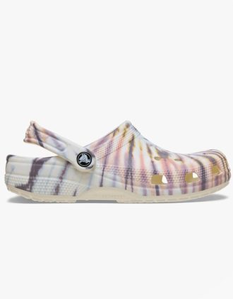 Crocs Womens Crocs CLASSIC TIE DYE Unisex Adults Clogs Chalk/Multi - Days Of Xmas - Size: UK m9w10