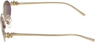 Cartier Womens Ct0644s Oval Metal Sunglasses Gold
