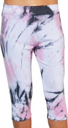 French Kyss Marble Wash Capri Pants In Peri