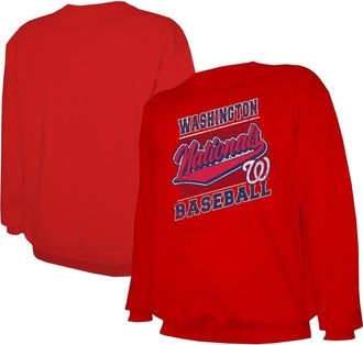 Stitches Mens Stitches Red Washington Nationals Lightweight Crew Sweatshirt at Nordstrom, Size Xx-Large