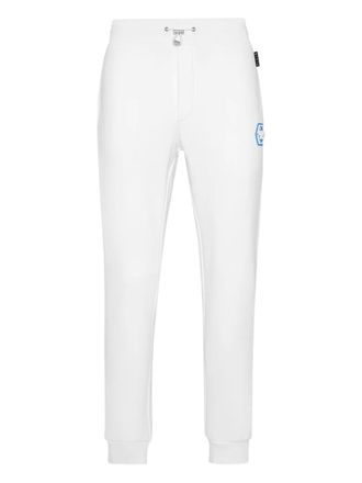 Philipp Plein cotton-blend track pants - White