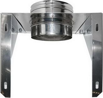 MBM Soporte De Pared Para Conducto De Humos Dn 160 Tubo De Acero Inoxidable 316