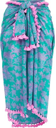 Heidi Klein Womens Santa Rosa Sarong In Teal Print