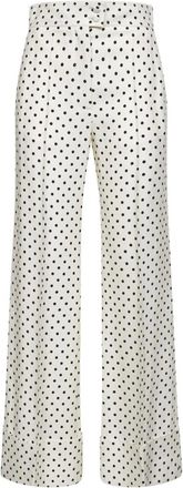Valentino Wide Trousers, female, White, Size: XS Supergran Trousers