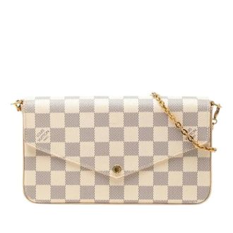 Louis Vuitton Pre-owned Cross Body Bags, female, Beige, Size: ONE SIZE Pre-owned Pouch Shoulder Bag