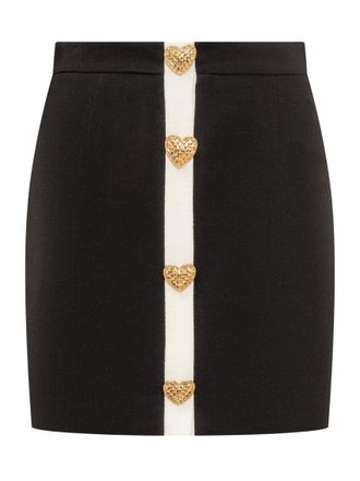 Moschino Black Embellished Mini Skirt