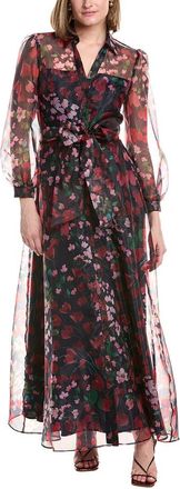 Julia Jordan Printed Organza Maxi Dress