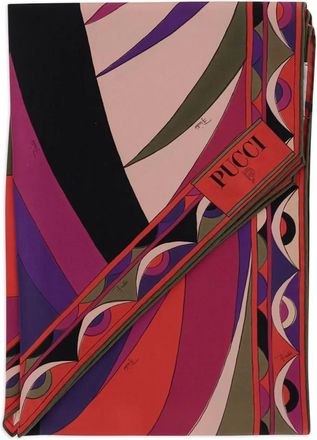 Pucci Volute-print silk scarf - Red