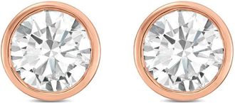 Diana M. Jewels 14KT ROSE GOLD LAB GROWN ROUND STUDS IN A BEZEL SETTING WEIGHING 6.00 CTS TW