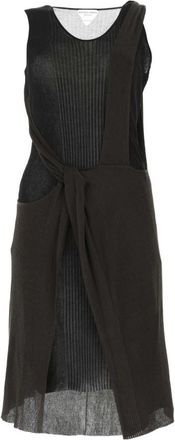 Bottega Veneta Black Two-tone Cotton Dress