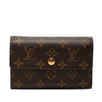Louis Vuitton Brown Pvc Leather Wallet (Tri-Fold) (Pre-Owned)