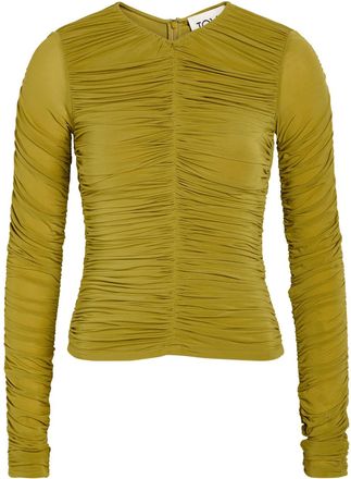 Tove Nevin Ruched Stretch-jersey top - Green - 38 (UK10 / S)
