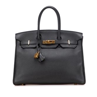 Herm&egrave;s Graphite Togo Birkin Retourne 35 Size 35