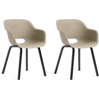 Keter Silla De Jard&iacute;n Con Patas De Metal noa 2 Piezas Silver Sage Keter