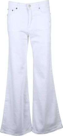 Ralph Lauren Vaqueros Anchos de Comodidad El&aacute;stica - Jeans - Mujer - Blanco - S