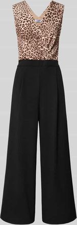 Zabaione Jumpsuit mit V-Ausschnitt Modell Mi44rinanaa in Black, Größe XXL