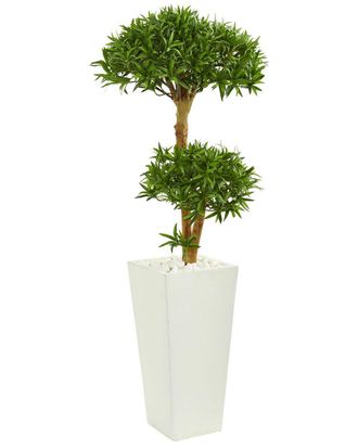 Nearly Natural 50In Bonsai Styled Podocarpus Artificial Tree In Tower Planter
