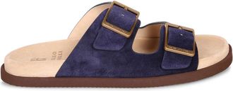 Brunello Cucinelli Slippers - Heren - Sandalen - Blauw - 40 EU - Schoenen