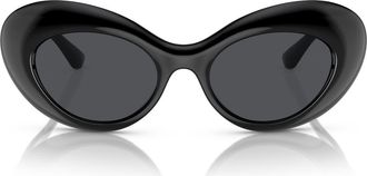 Versace 52mm Oval Sunglasses in Black at Nordstrom