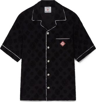 Casablanca JACQUARD TOWELLING SHIRT Size: XL, colour: BLACK