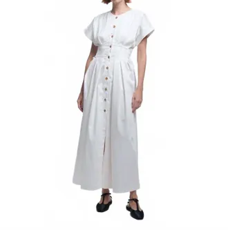 Kika Vargas Dena Midi Dress In White