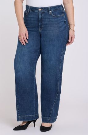 NYDJ Teresa Side Godet Wide Leg Jeans in Sunset Villa at Nordstrom, Size 18W