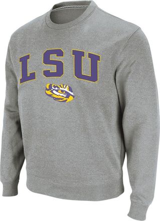 Colosseum Mens Colosseum Heather Gray LSU Tigers Arch & Logo Crew Neck Sweatshirt at Nordstrom, Size Medium