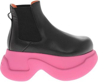 Marni Black Leather Chelsea Boots