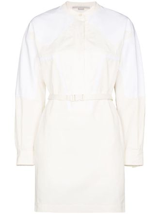Stella McCartney Liana belted-waist minidress - women - Linen/Flax/Cotton/Polyamide - 36 - White