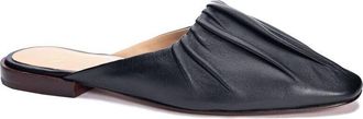 Chinese Laundry Chinese Laundry 42 GOLD Kaylee Flats Womens 6 Black Leather Slip On Mule KHD661