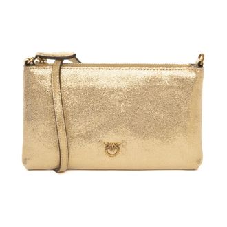 Pinko Mini Flat Love Bag - Dames - Clutches - Geel - ONE Size - Leer - Tassen