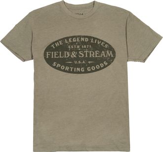 Field & Stream Unisex Adult Lightweight Short Sleeve Graphic Tee Shirt, Light Olive, Large