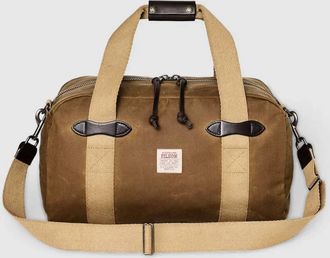 Filson Mens Tin Cloth Small Duffle Bag In Dark Tan