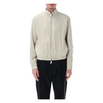Emporio Armani Light Jackets, male, White, Size: XL Blouson