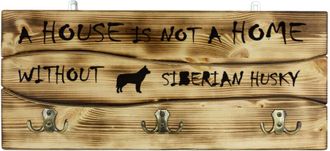 OEM Husky Siberiano, Percha Para Ropa Con Perro, Expositor De Medallas, Decoraci&oacute;n Del Hogar De Art-dog