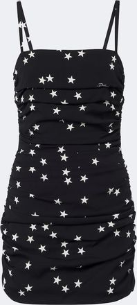 Dolce & Gabbana Printed ruched silk-blend minidress