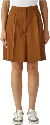 Liviana Conti Dames, Korte broeken, Bruin, Maat: S Leer