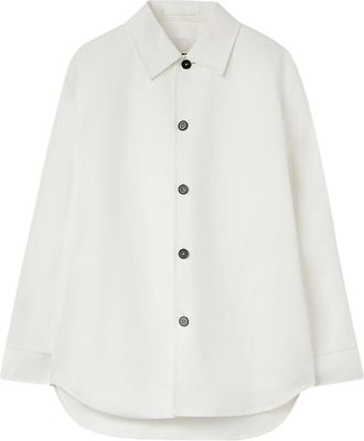Jil Sander long-sleeve shirt jacket - men - Cotton/Silk - 46 - White