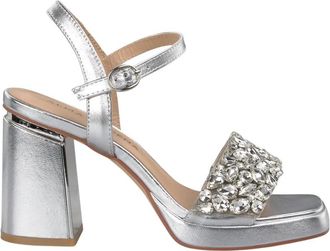 Alma En Pena Sandaal brede strassband - Dames - Sandalen met hakken - Grijs - 36 EU - Schoenen